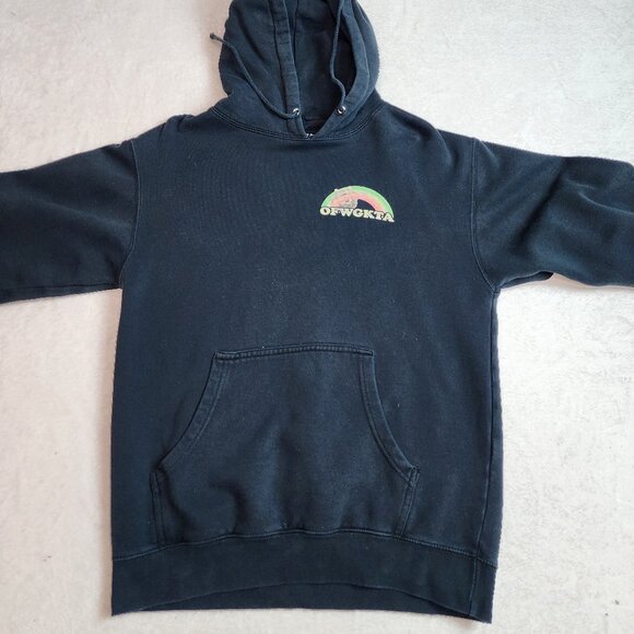 OFWGTKA Odd Future Wolf Gang Cat Rainbow Streetwear Graphic Hoodie Mens Small - Picture 4 of 9